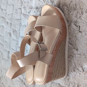 Women's Wedge Espadrilles Tan Size 39/8